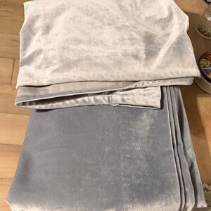 Luxurious  Gray Velvet Curtains